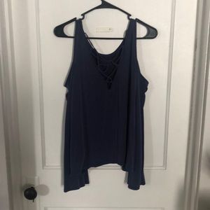 Hollister’s woman’s lace back cold shoulder shirt